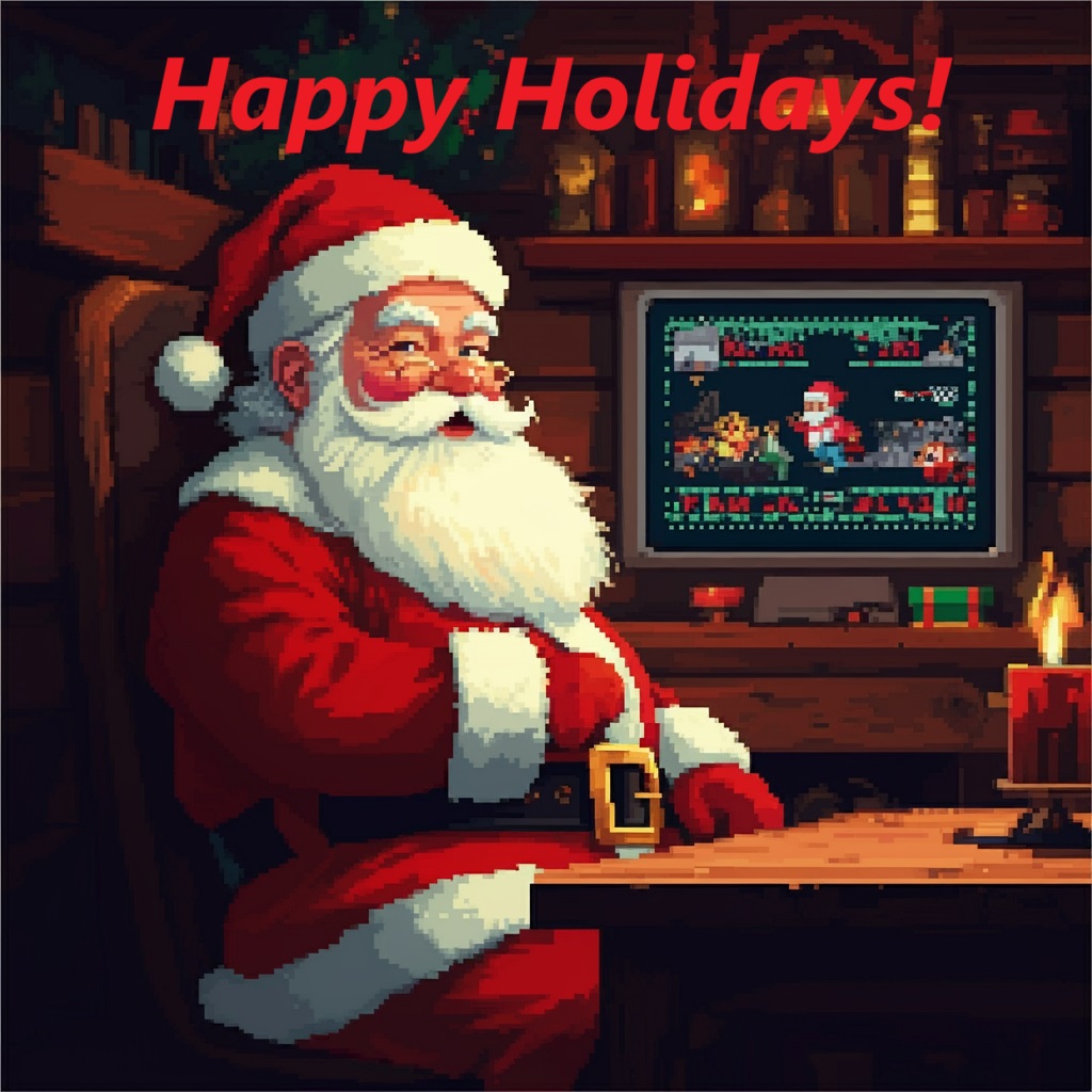 Happy Holidays Santa Gamer